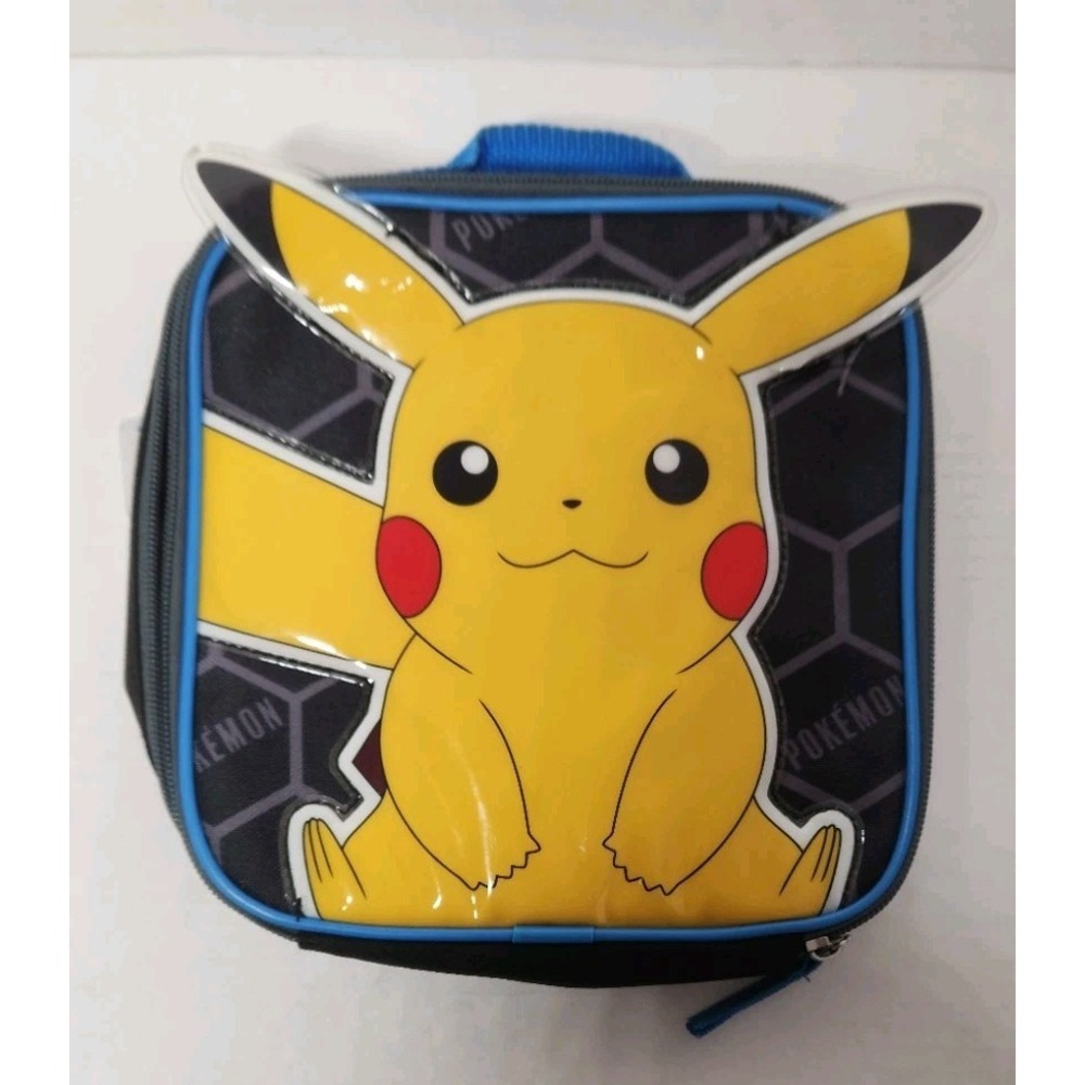 Pikachu Pokemon Black‎ Blue Lunchbox Preowned